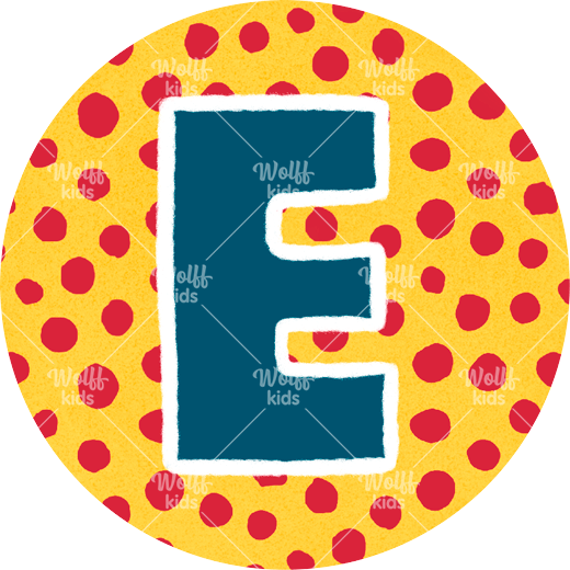Einzelner Magnet: E gelb, 4cm